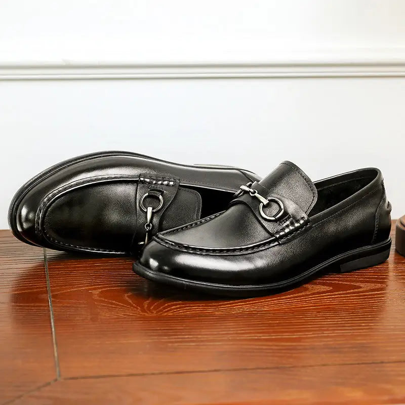 Business Casual First Layer Cowhide Soft Bottom Lazy Men's Shoes Beyond Trends Hub