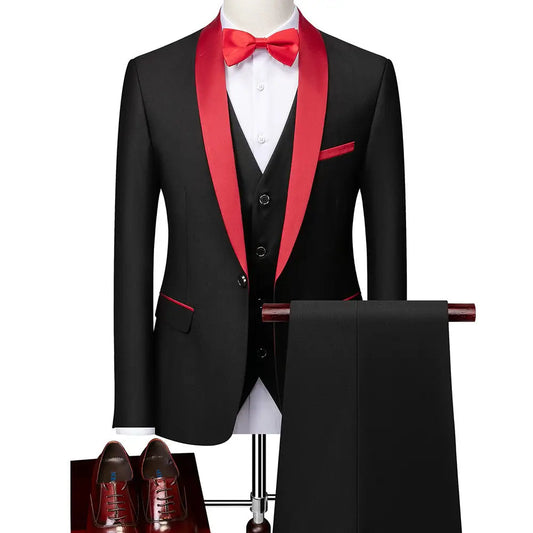 Business Casual Suits Men’s Wedding Groom Dresses Pavilion Slim Fit