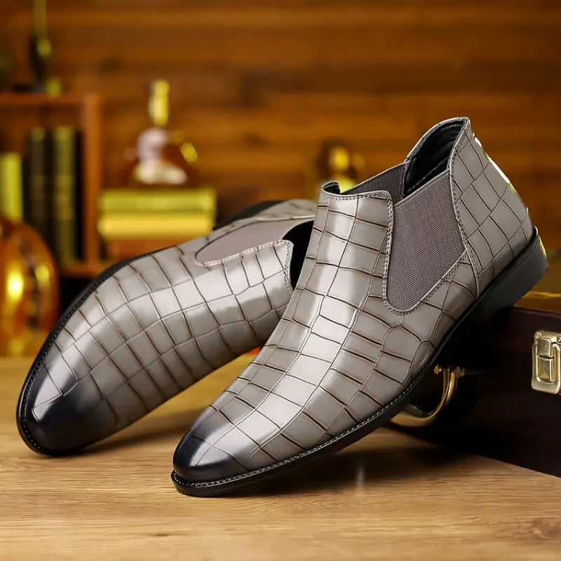 Plus Size Pointed British Style Martin Boots Men’s Shoes