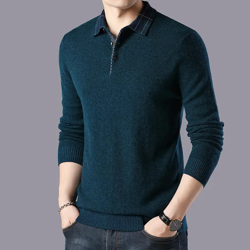 Autumn and winter men’s wool sweater long sleeve