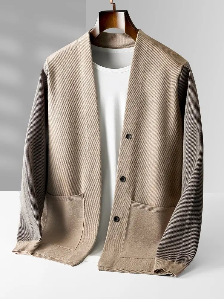 Men’s Contrast Color Sleeves Outer Sweater Bottoming Sweater