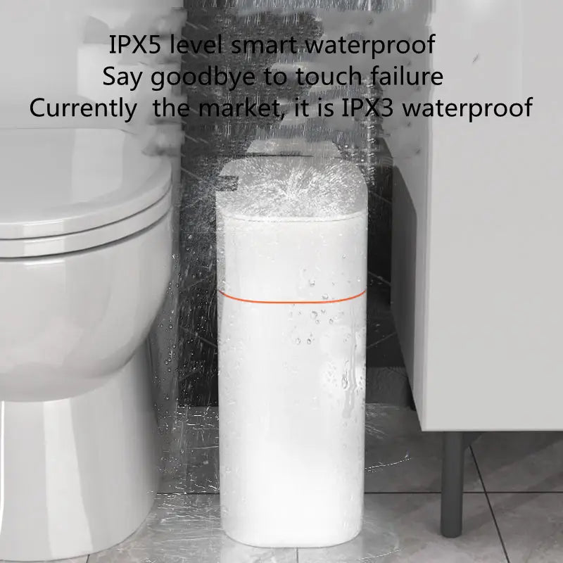 Smart Trash Can With Lid For Bedroom And Living Room Kitchen Storage Box Trash Can Induction Small Car Box Automatic
