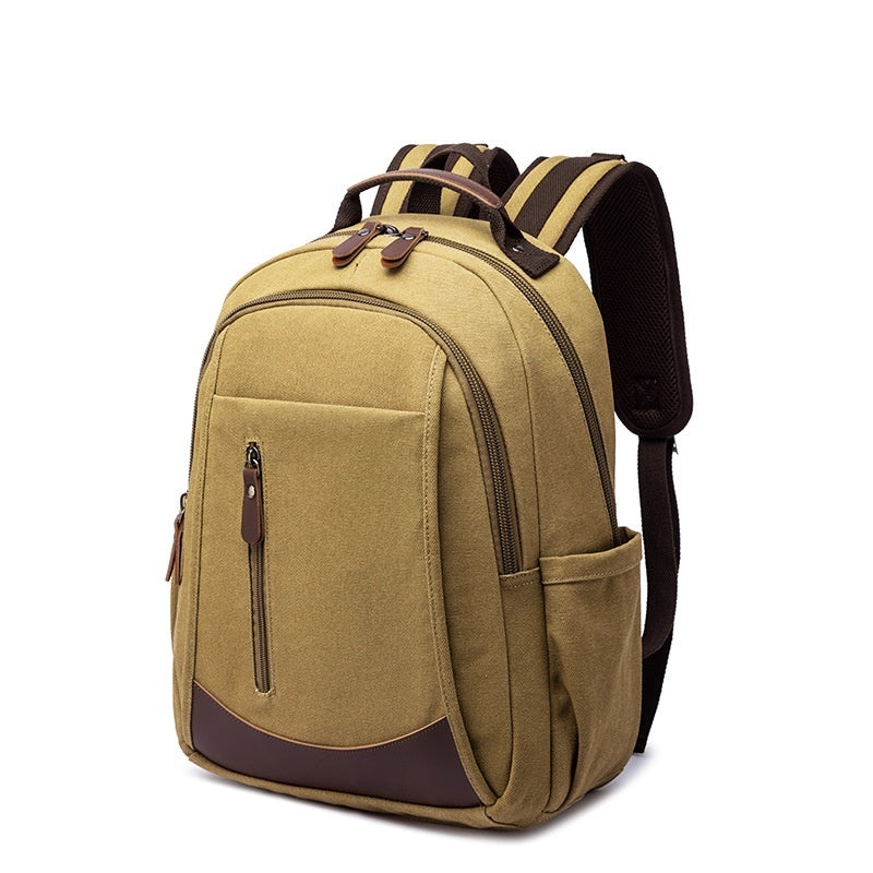 Trendy Solid Color Mens Backpack With Large Capacity