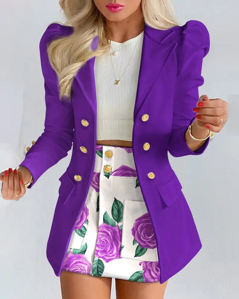 .Fashion Solid Color Casual Suits Women’s