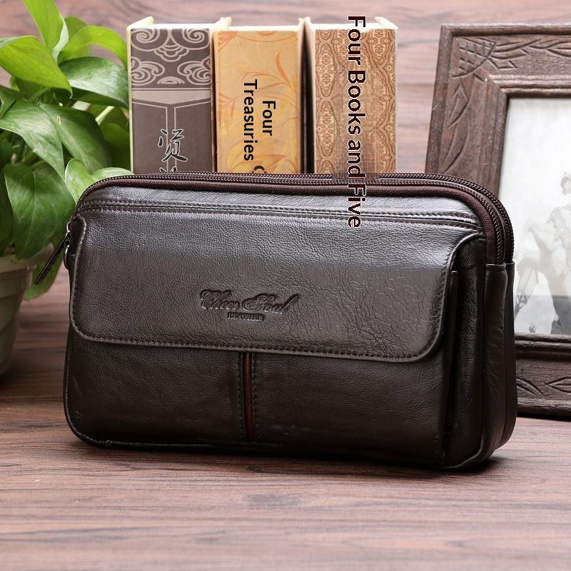Mens Soft First-Layer Cowhide Clutch Bag