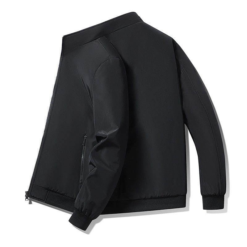 New Middle-aged And Elderly Jacket Men's Coat Cotton Padded Warm Stand Collar Top Clothes Casual Cotton-padded Clothes