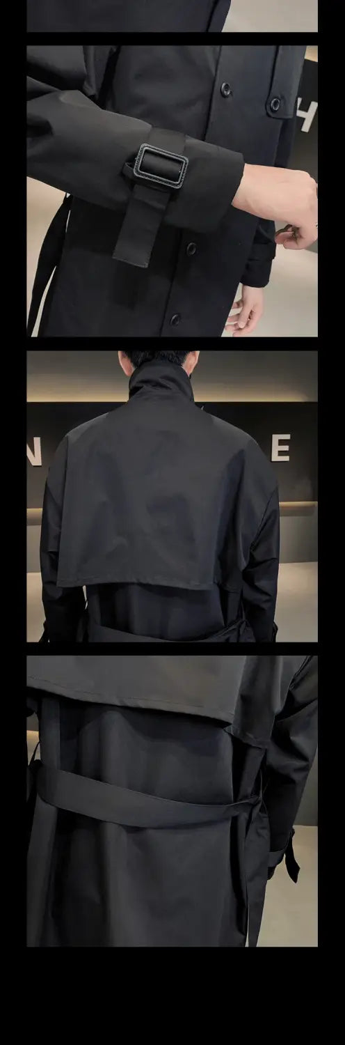 Chinese Trench Coat Men Spring And Autumn Simple Senior Sense