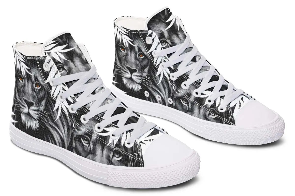 Printed Couple High-top Canvas Shoes