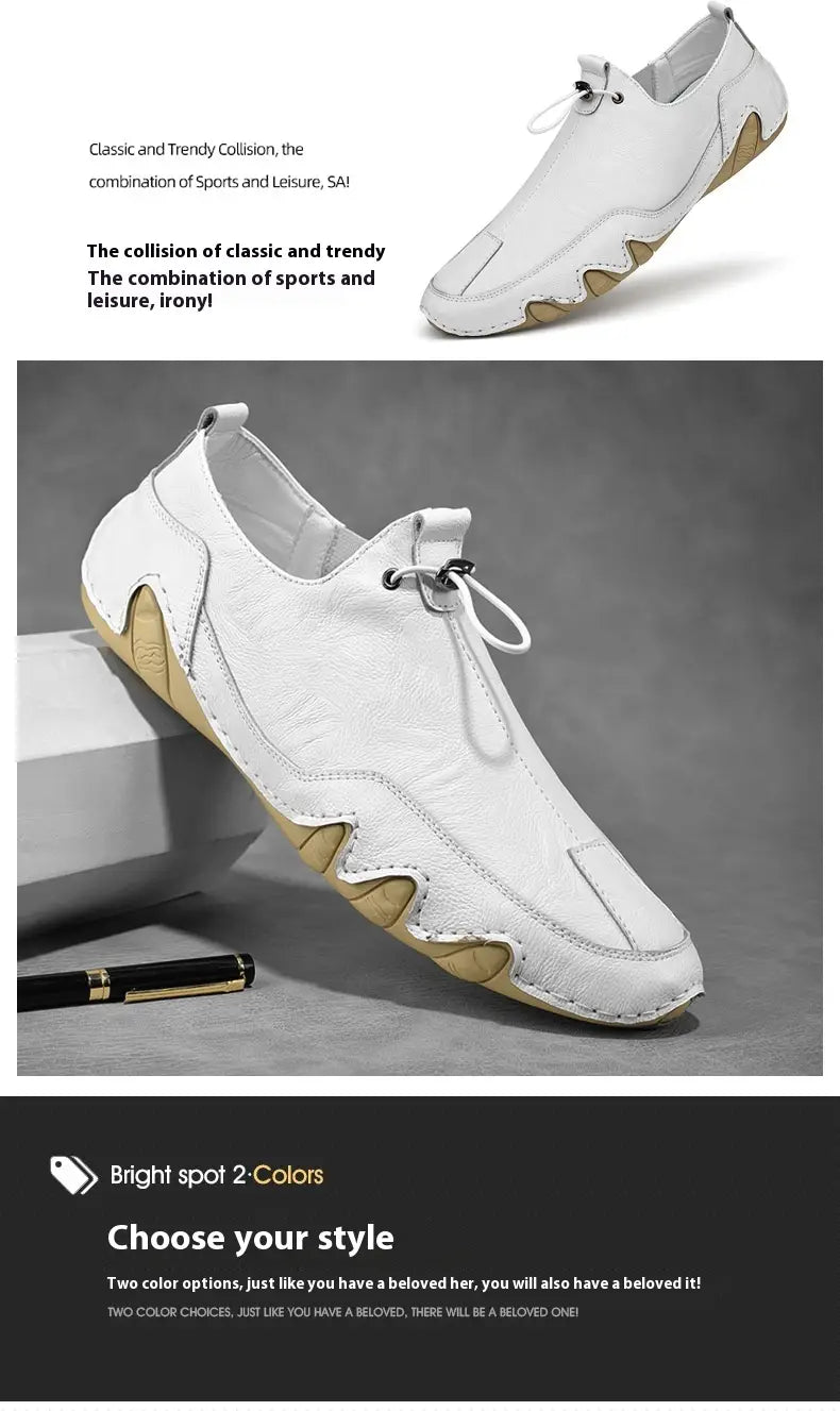 Men’s Plus Size Sports Genuine Leather Leather Shoes