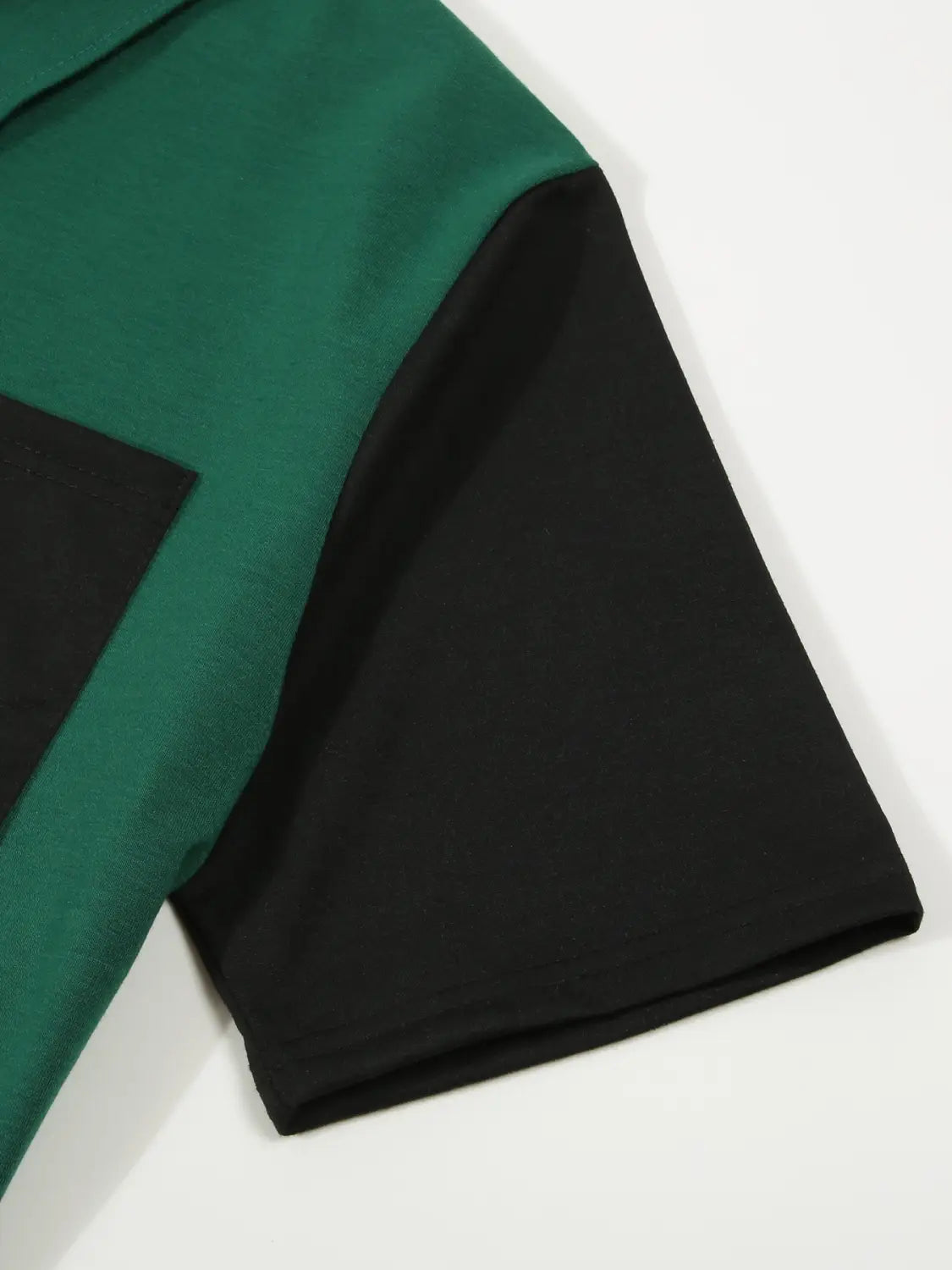 European And American Men’s Casual Polo Shirt Small Twill Fabric Stitching Lapel Buttons