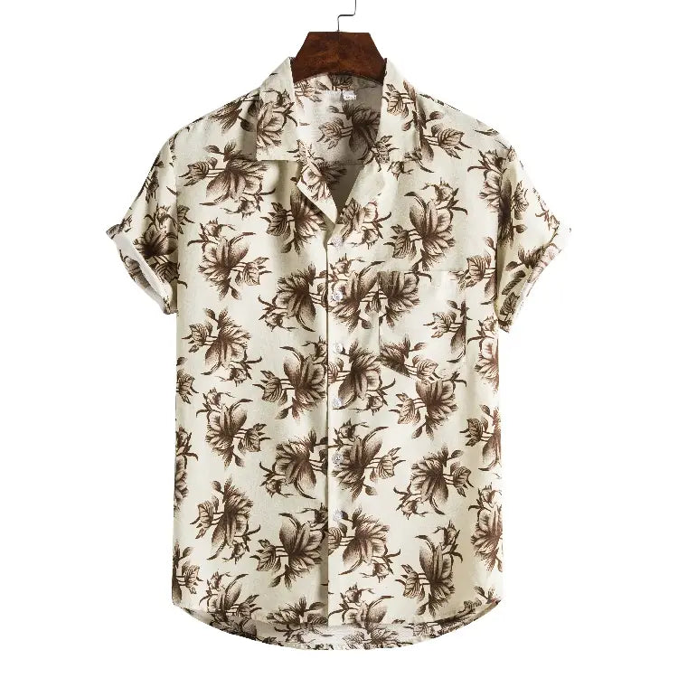 Men Short Sleeved Beach Shirts
