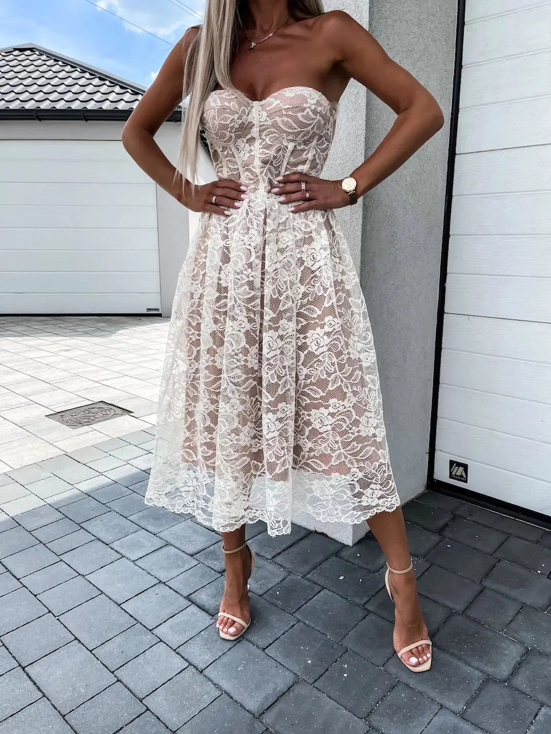 New Off Shoulder Bra Lace Dress For Women
