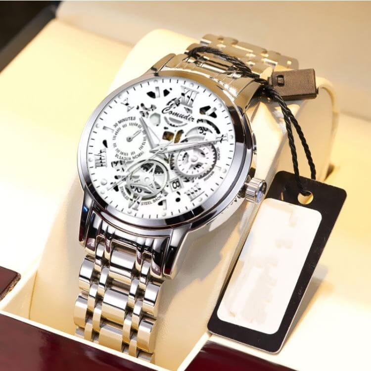 Fashion Jewelry Hollow Men’s Watch Men’s Waterproof Luminous Calendar