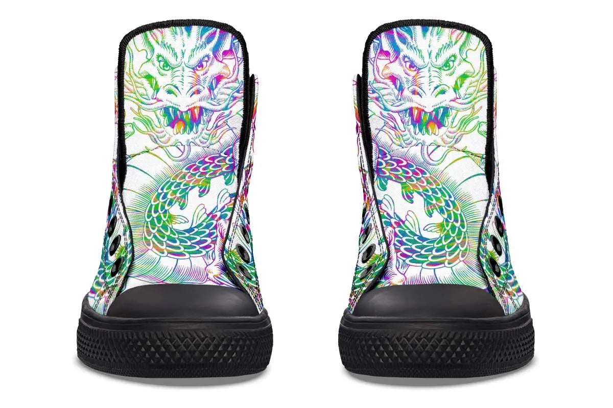 Printed Couple High-top Canvas Shoes