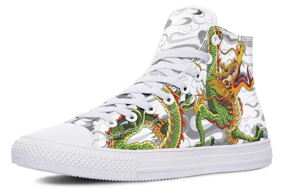Printed Couple High Top Canvas Shoes