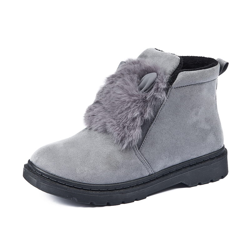Flat boots thickened student cotton shoes short