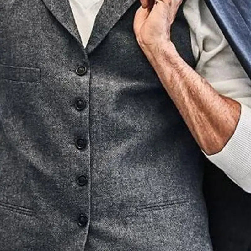 Spring and autumn new styles lapel fashion single-breasted trendy vest men