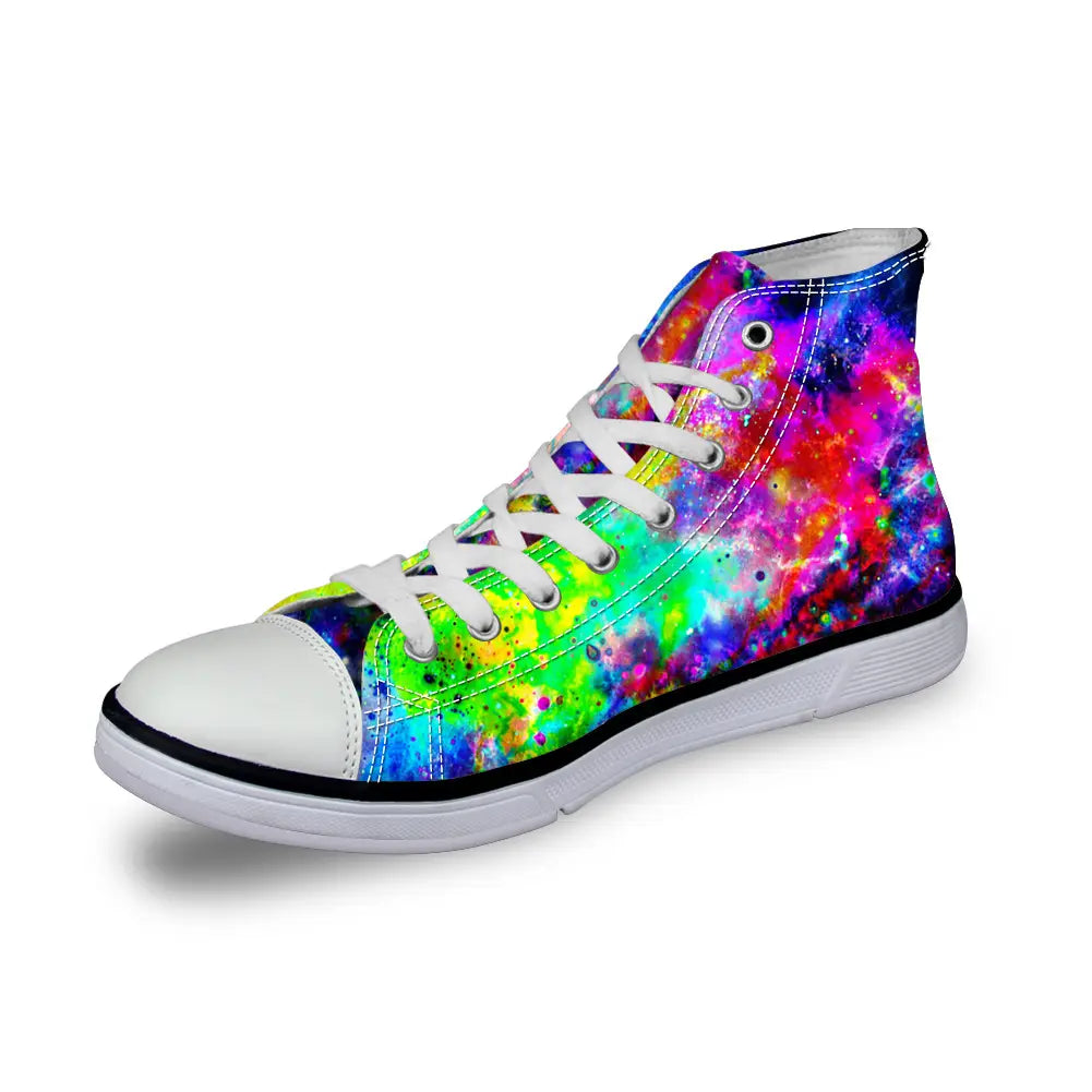 Star print canvas shoes