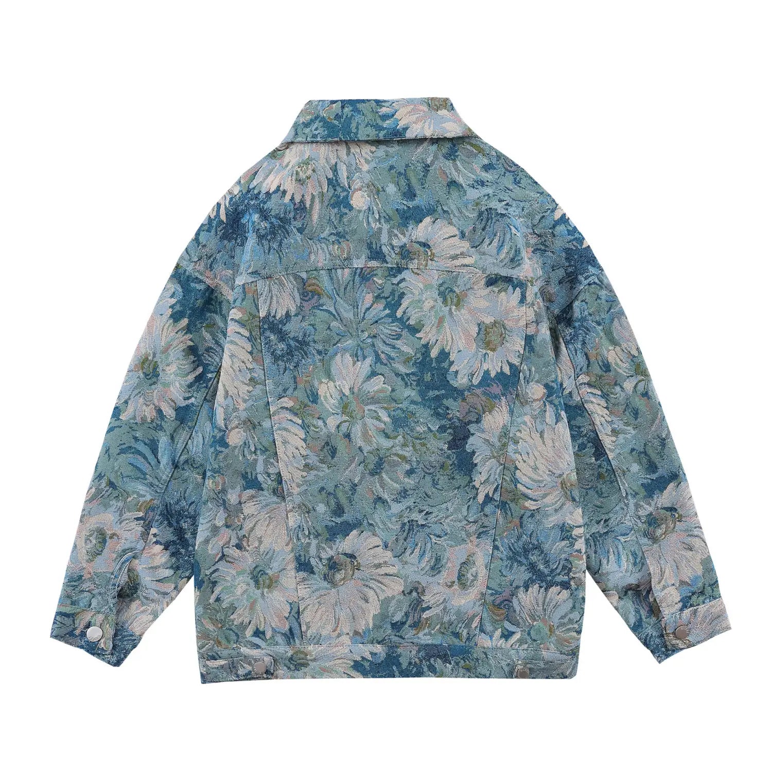 Creative Floral Denim Men Autumn Loose Men’s And Women’s Jackets