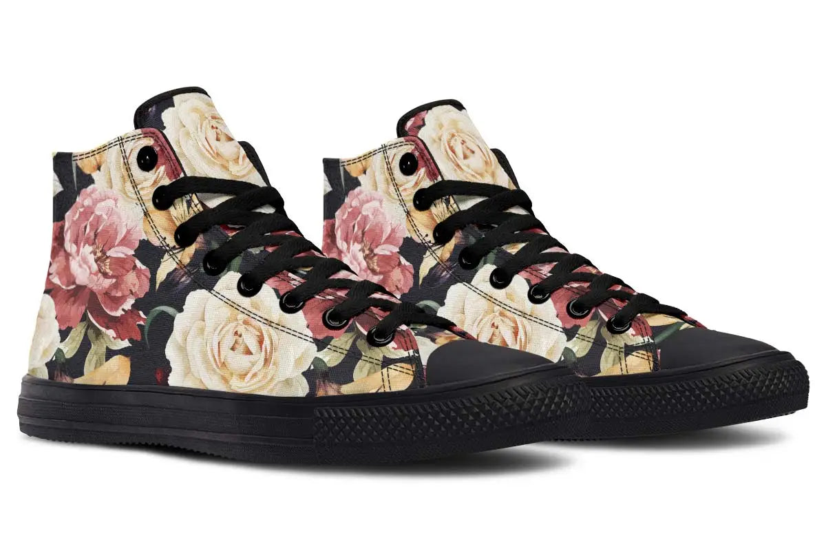 Printed Couple High-top Canvas Shoes
