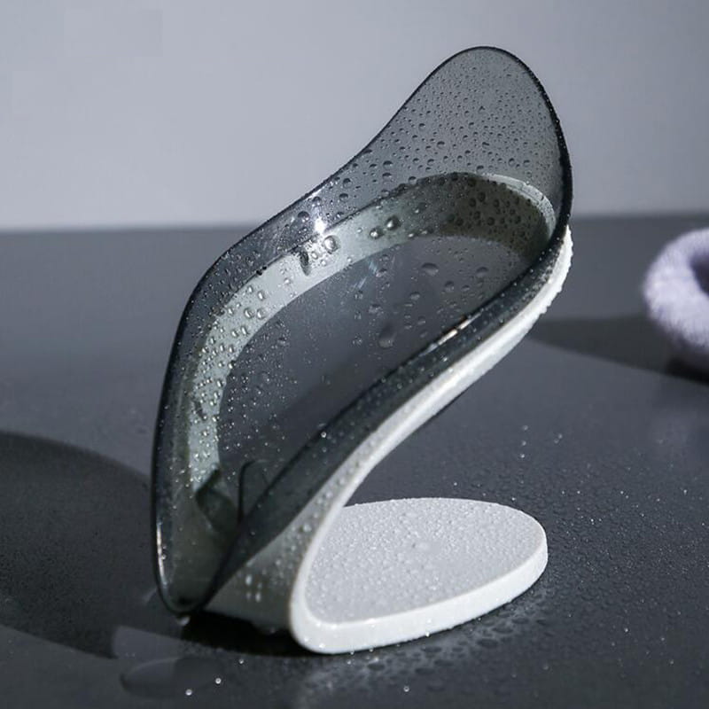 Bathroom Soap Holder Leaf Shape Soap Box Kitchen Dish Storage Box Non-slip Drain Soap Storage Case Container Bathroom