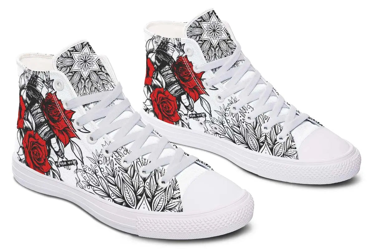 Printed Couple High-top Canvas Shoes