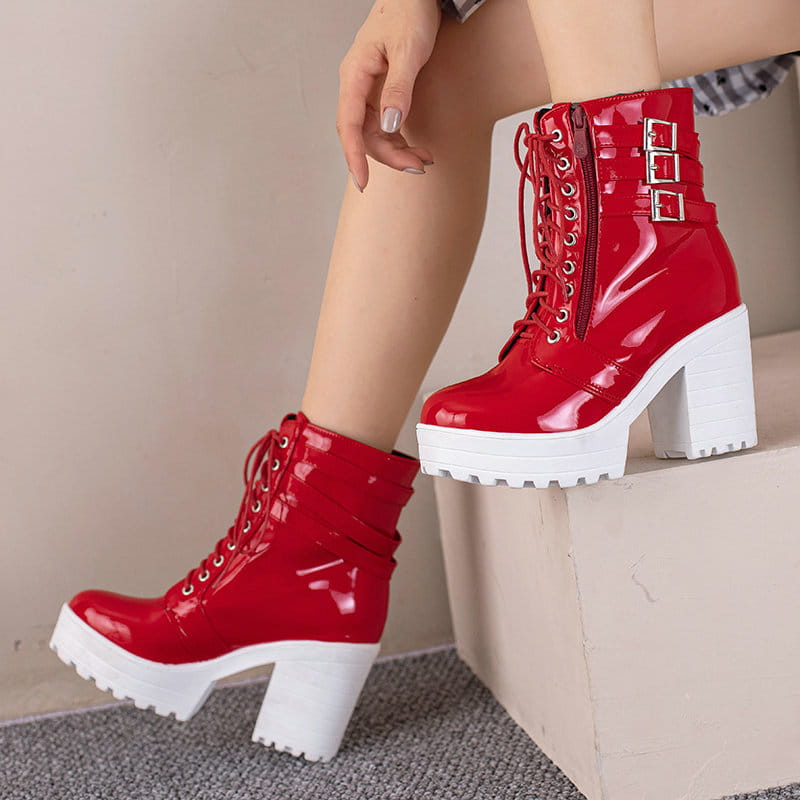 Women’s Autumn And Winter Thick Heeled Short Boots