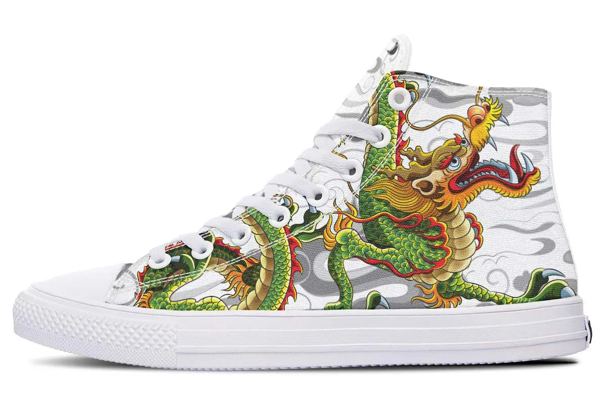 Printed Couple High Top Canvas Shoes