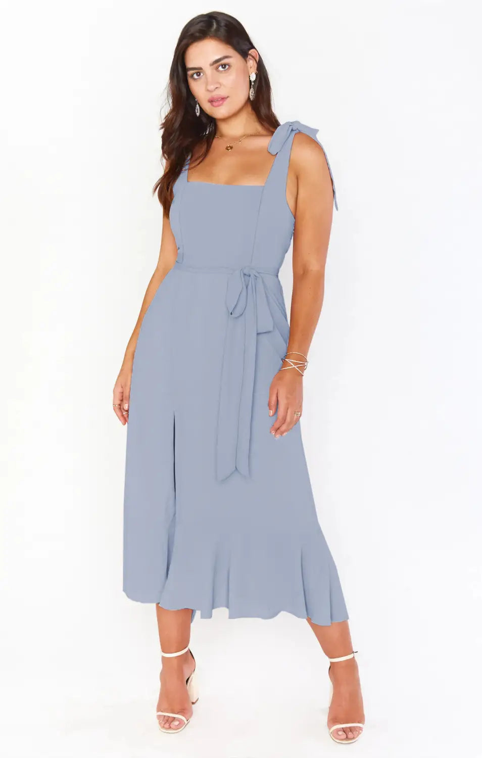 Women’s Fashion Temperament Commuter Solid Color Dress