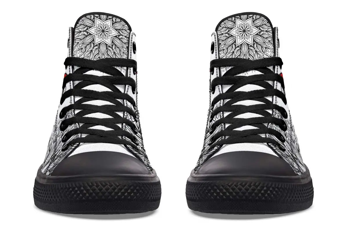 Printed Couple High-top Canvas Shoes
