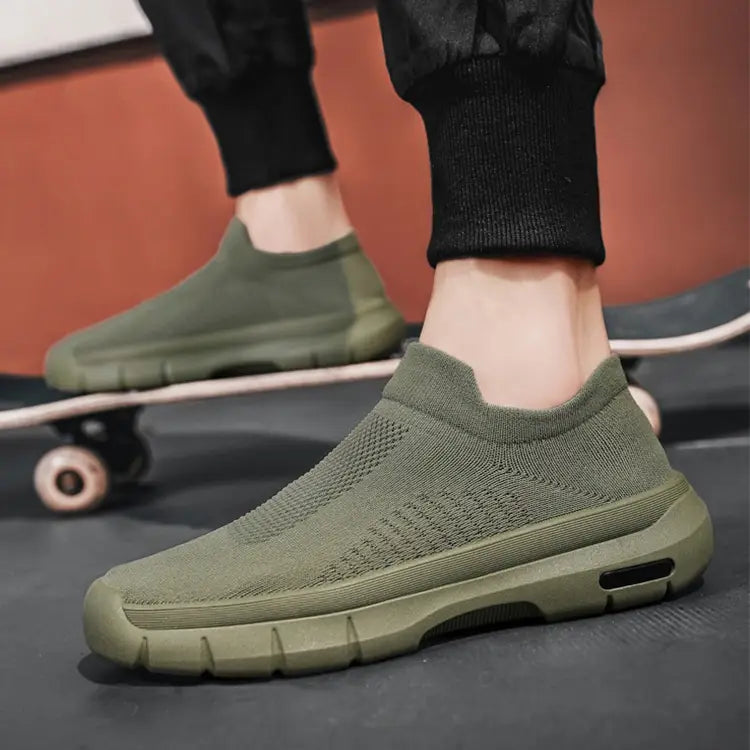 Breathable Mesh Sports Shoes Men Casual Slip-on Socks Shoes Flats Sneakers