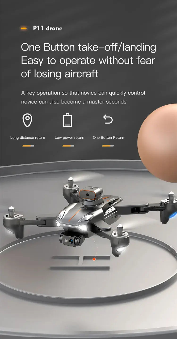 P11 Drone GPS Automatic Return 8K Aerial Photography UAV Four Sided Obstacle Avoidance Remote Control Toy