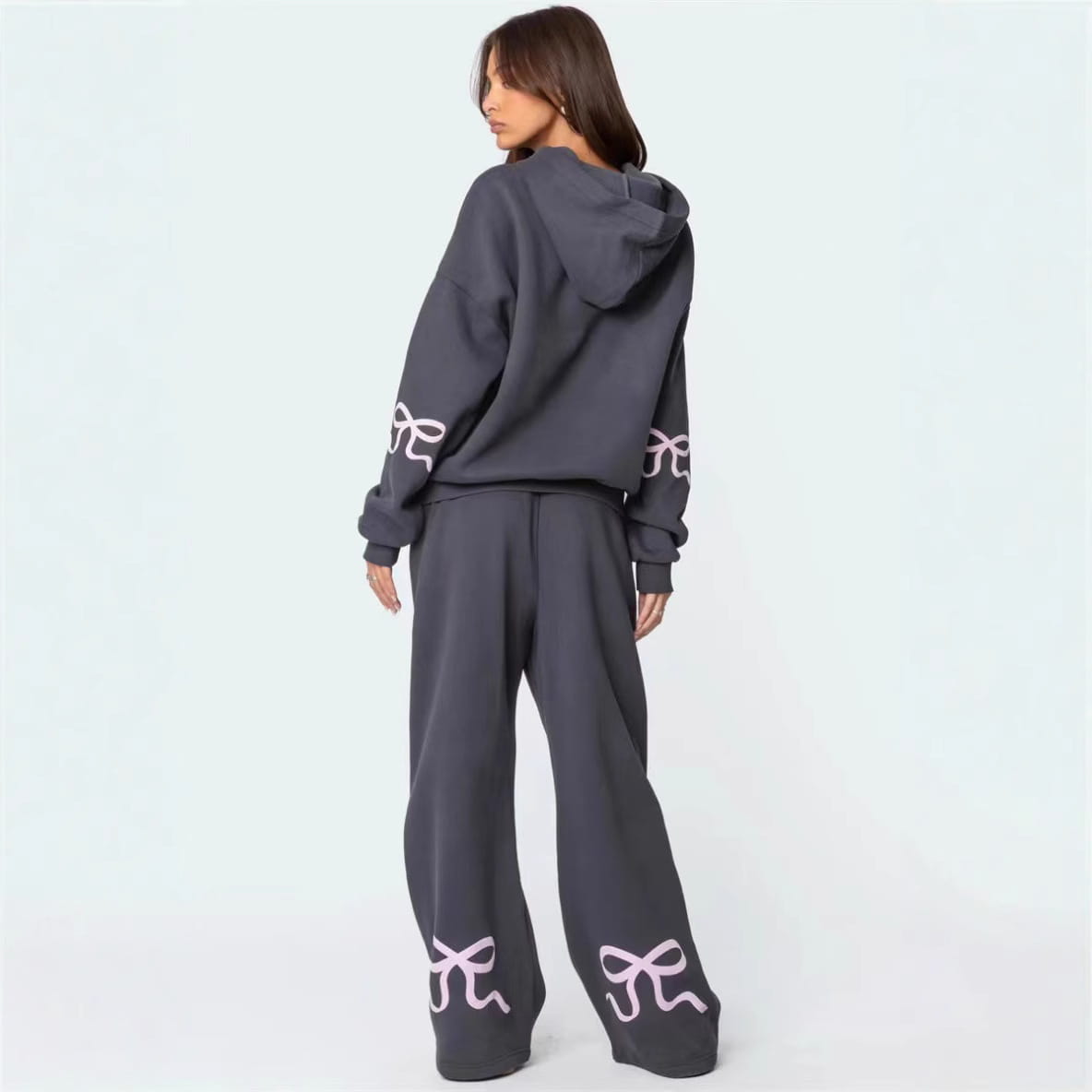 Women’s Outdoor Sports And Casual Loose Bow Printed Sweater