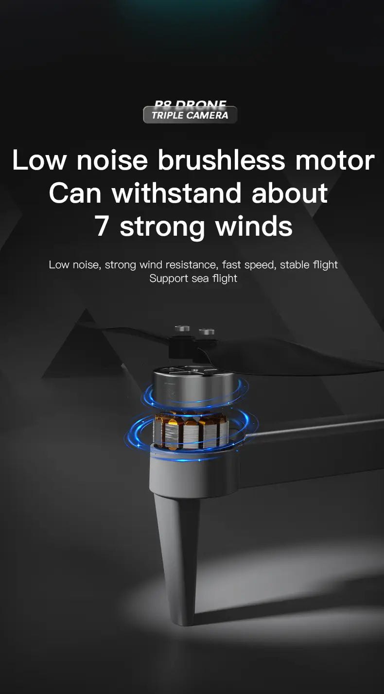 P8 Pro HD Aerial Photography Five Lens Obstacle Avoidance Drone Automatic Return GPS Quadcopter Remote Control Airplane