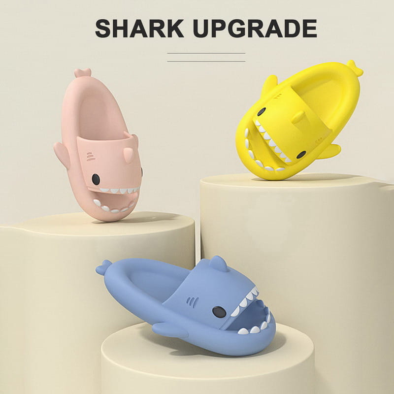 Cute Children Shark Slippers For Kids Anti-Skid Slides Indoor Household Bathroom Color Summer Soft Eva Funny Cartoon