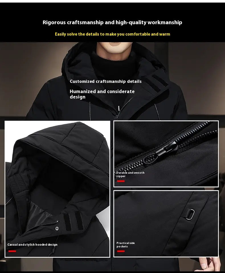 Fashionable And Handsome Thickened Work Clothes Cotton Coat Winter Clothing Down Men