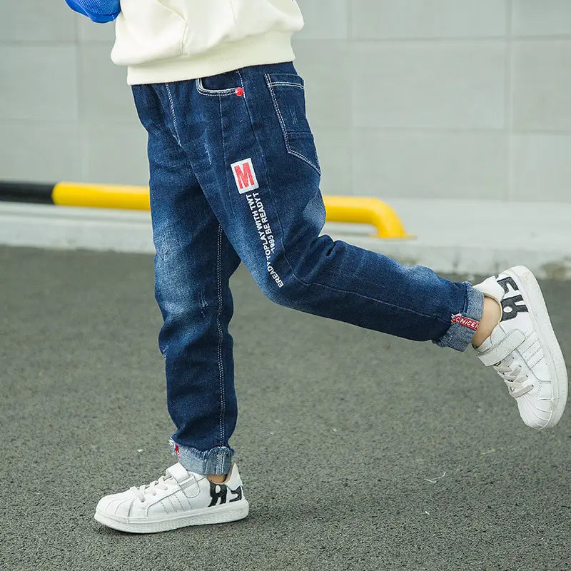 Fashion Jeans For Boys Children Korean Style Long Pants