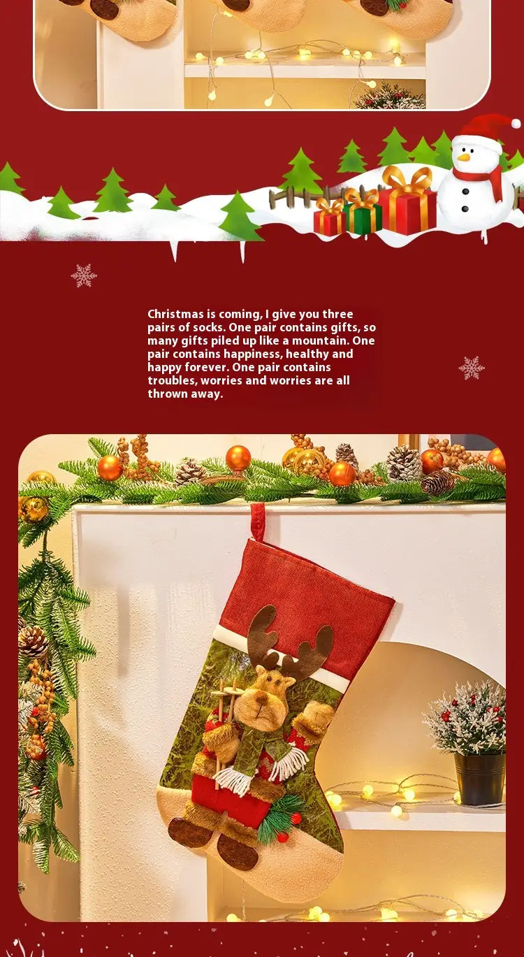 Christmas Decorations Large Cartoon Candy Bag
