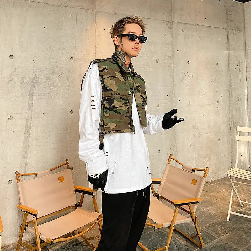 Camouflage Work Vest Men And Women Early Autumn Functional Tactical Thin Retro - Beyond Trends Hub 
