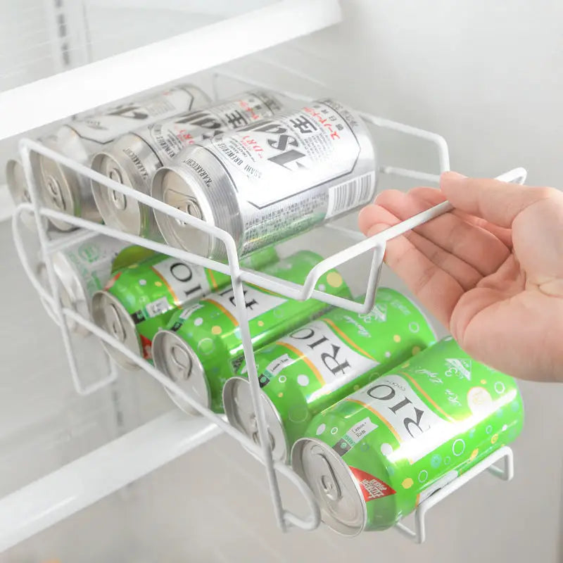 Cans Coke kitchen storage rack double-layer finishing shelf desktop storage rack - Picture color / 28×18×14cm