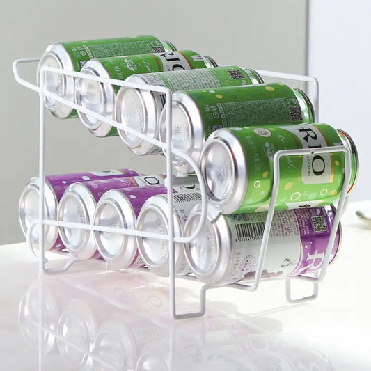 Cans Coke kitchen storage rack double-layer finishing shelf desktop storage rack - Picture color / 28×18×14cm