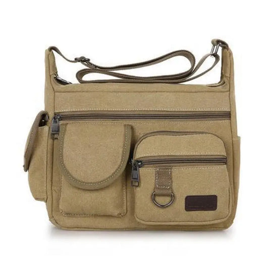 Canvas Bag Men'S Bags Shoulder Messenger Bag Korean Retro Casual Bag Sports Back Bag Men'S Bag - Beyond Trends Hub 