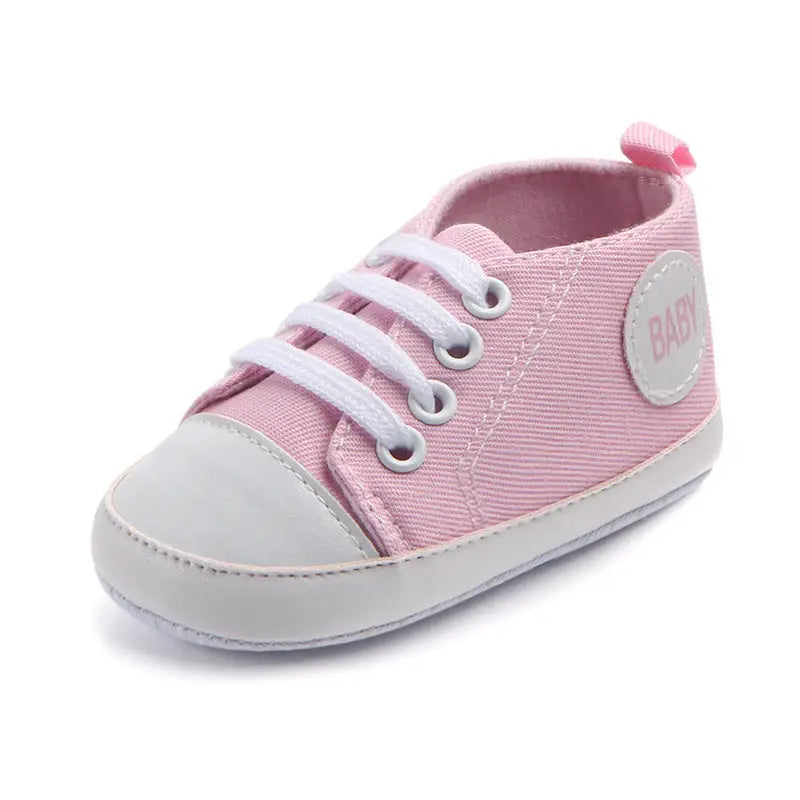 Canvas Classic Sports Sneakers Baby Boys Girls First Walkers Shoes Infant Toddler Soft Sole Anti-slip Baby Shoes - 10