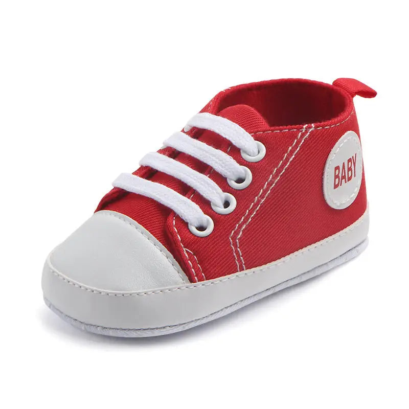 Canvas Classic Sports Sneakers Baby Boys Girls First Walkers Shoes Infant Toddler Soft Sole Anti-slip Baby Shoes - 6