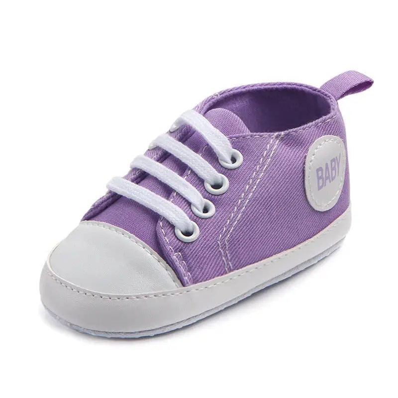 Canvas Classic Sports Sneakers Baby Boys Girls First Walkers Shoes Infant Toddler Soft Sole Anti-slip Baby Shoes - 11