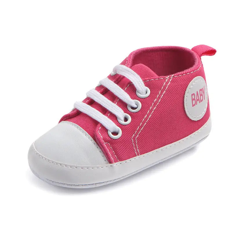 Canvas Classic Sports Sneakers Baby Boys Girls First Walkers Shoes Infant Toddler Soft Sole Anti-slip Baby Shoes - 3