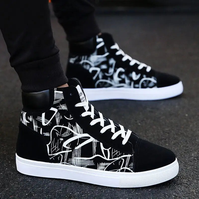 canvas shoes - Black / High help / 43