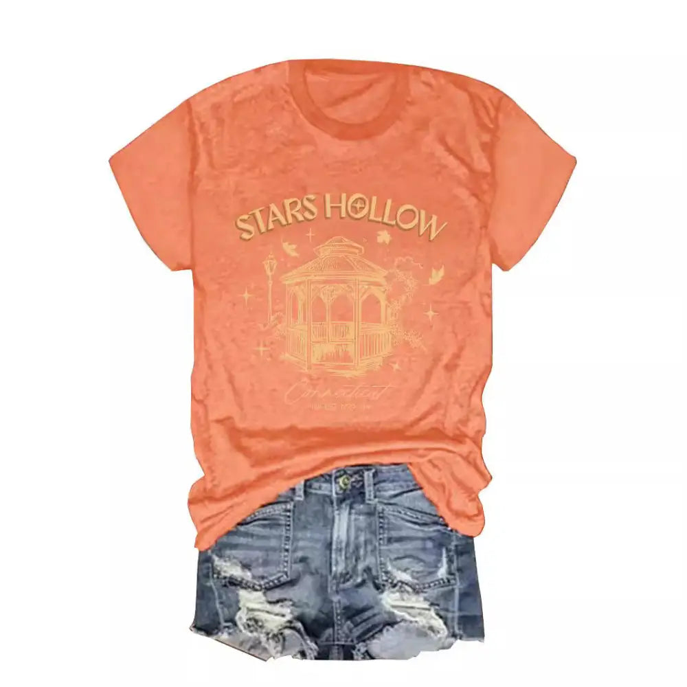 Casual Fashion Women’s Wear Letter Graphic Print Crew Neck Short Sleeve