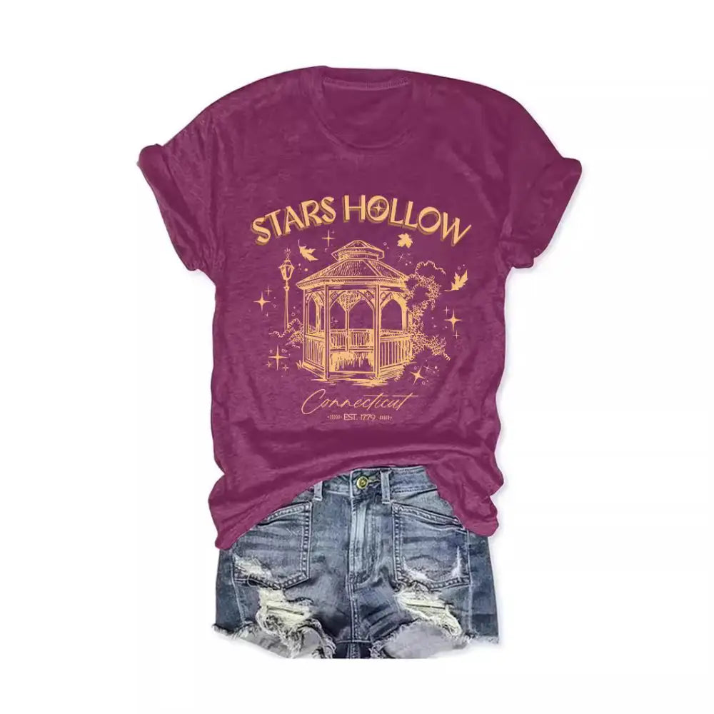 Casual Fashion Women’s Wear Letter Graphic Print Crew Neck Short Sleeve