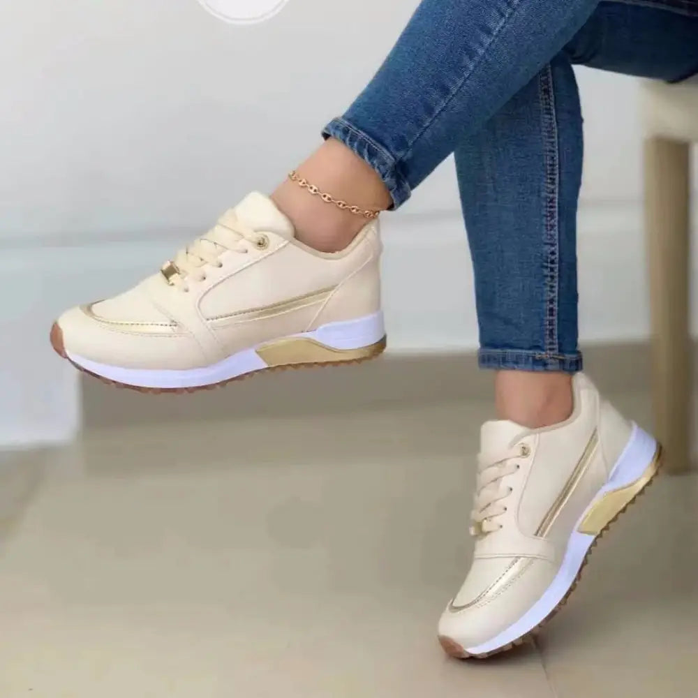 Casual Lace-up Flat Shoes Women Shallow Round Toe Sports Walking Sneakers Beyond Trends Hub